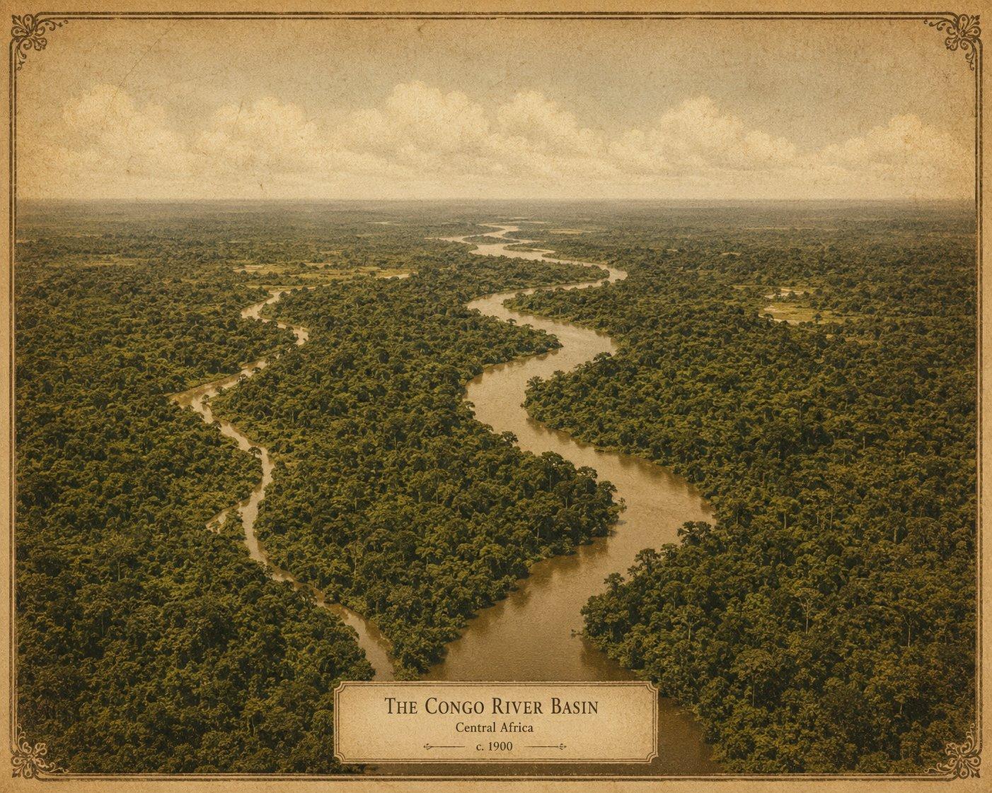 The Congo River Basin — home of the katemfe plant, c. 1900